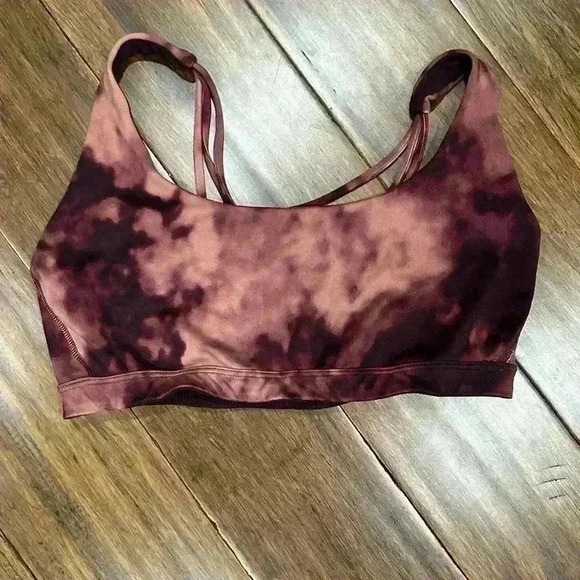 Victoria Secret Maroon Tie-dye Sports Bra Size Large - Picture 2 of 4